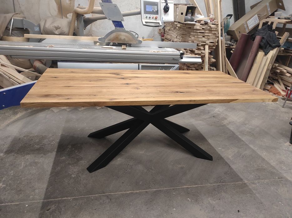 Dębowy Stół Rustykalny Loftowy Na Wymiar Rustic Loft