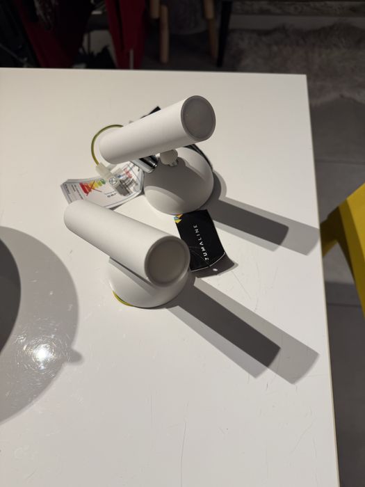 Zestaw 2 kinkietów białych