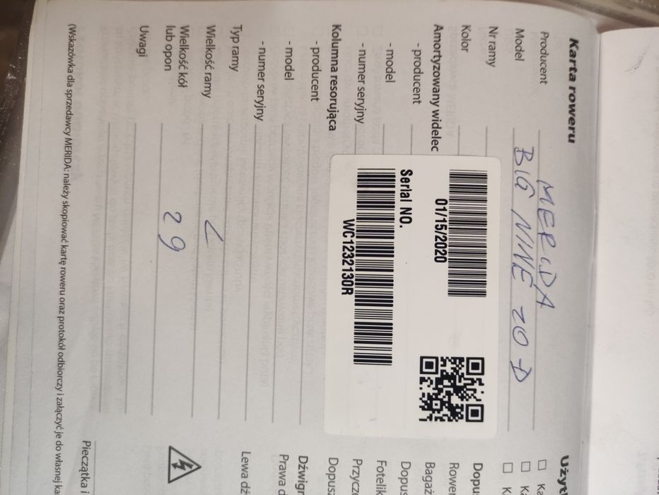 Rower Merida Big Nine