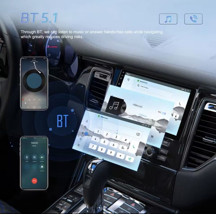 Autorádio 7" 2 din 8 núcleos 4gb ram 64gb espaço de disco