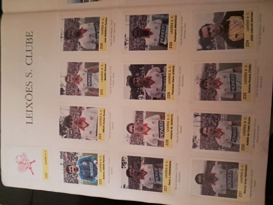 Cadernetas de cromos antigas de futebol