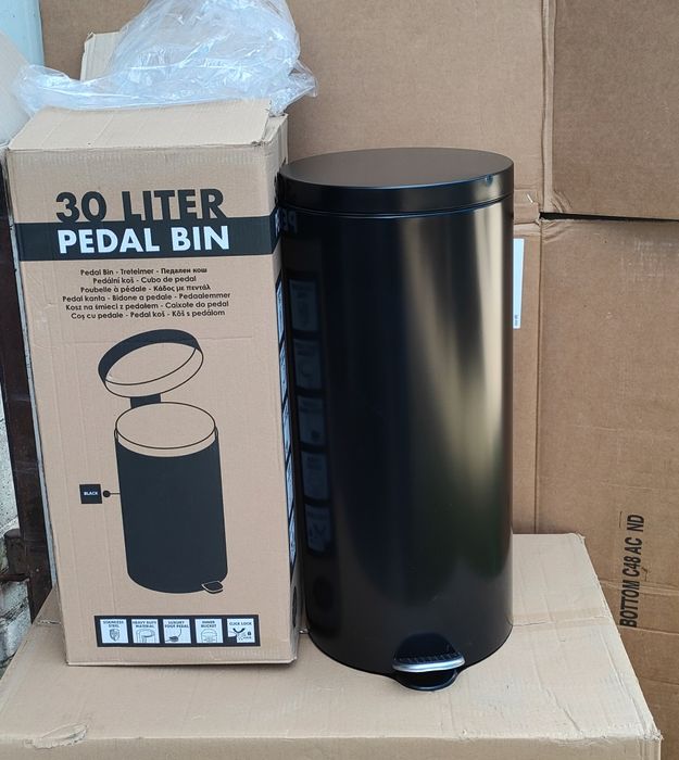 Kosz na śmieci 30l czarny