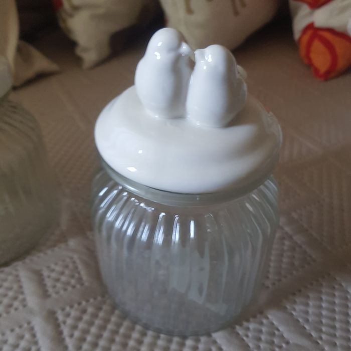 Frascos vidro e ceramica