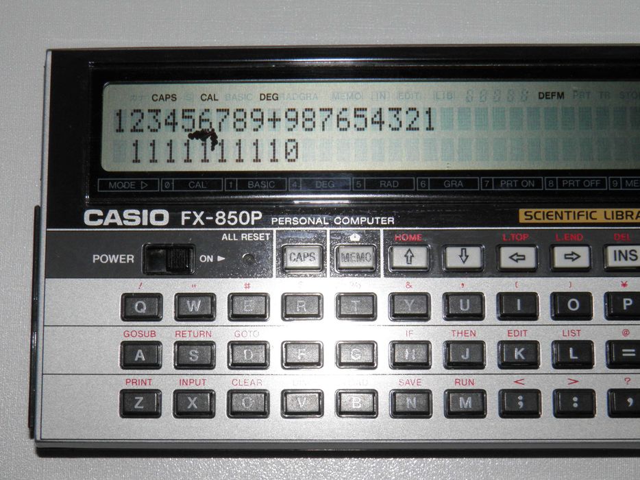Кишеньковий комп'ютер Casio FX-850P