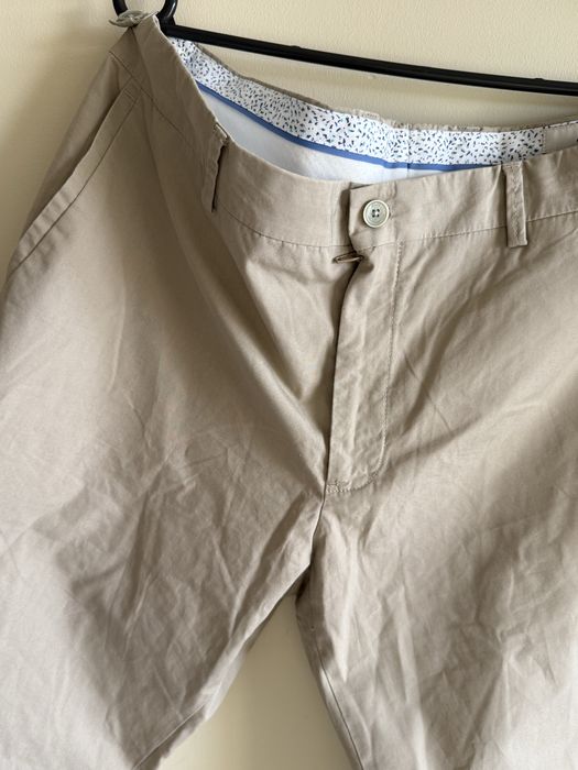 Spodnie bawełniane beżowe Mexx Metropolitan Modern Slim Fit