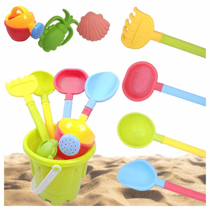 Wiaderko Zestaw8szt Zabawek Plażowych Ogrodowych do Piaskownicy Dzieci