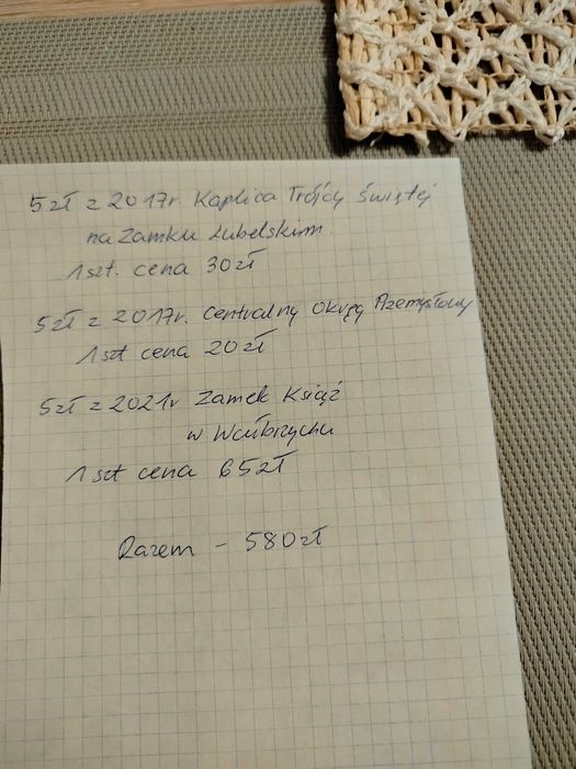 Sprzedam nowe okolicznisciowe monety 5 złotowe