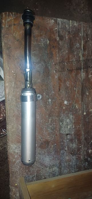 Escape firebox cromado com ponteira e Proteção de balão