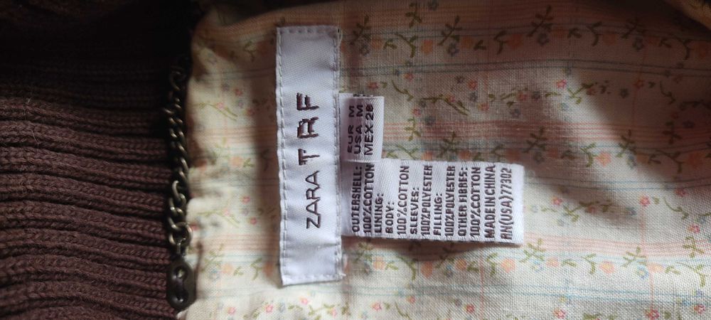 kurtka sztruksowa brązowa Zara - M