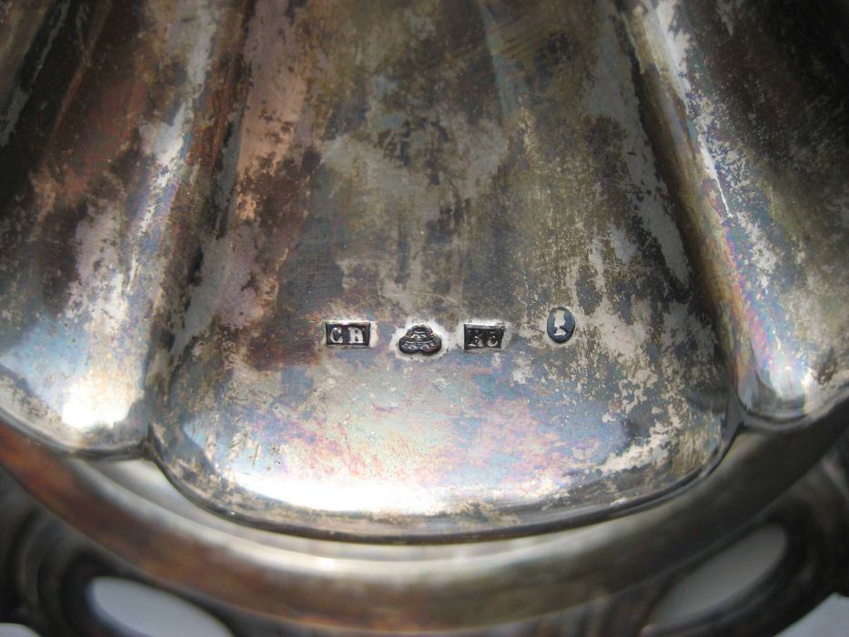 Cukiertnica Srebrna XIX w .  Szwecja , R5 1871 r. Waga 568 gr.