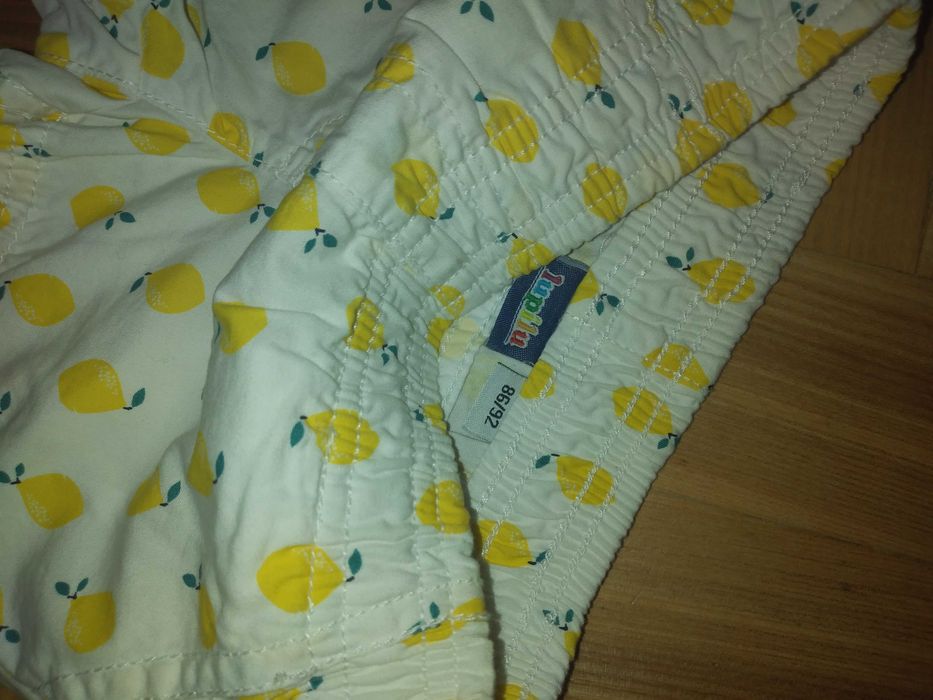Spodenki dla dziewczynki lupilu 86 92 cytryny szorty