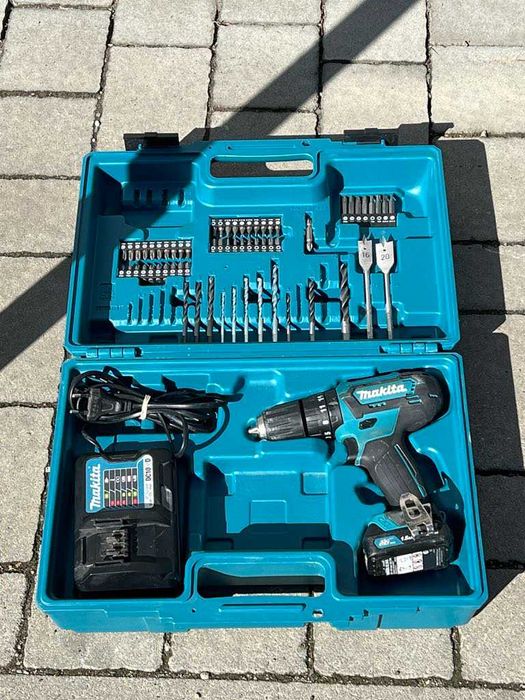 Wiertarko-wkrętarka Makita hp333dsax1 + aku + ładowarka, walizka/Komis