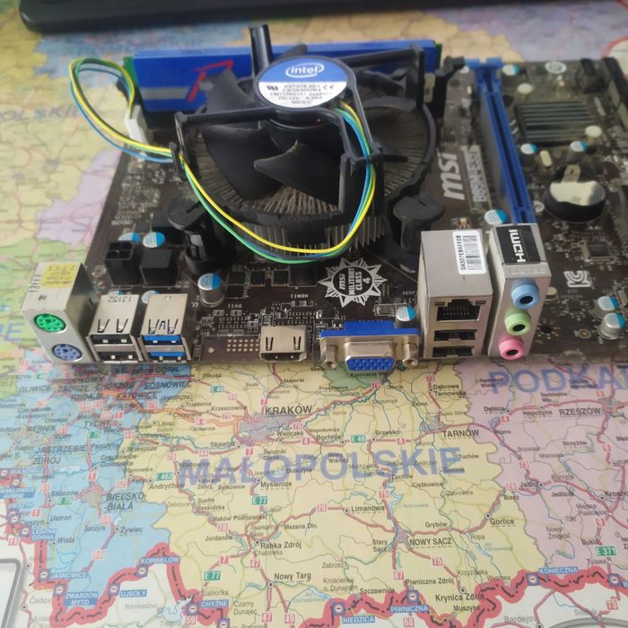 Płyta główna MSI B85M-E33 Micro ATX + Intel i5-4440 + pamięć 8GB