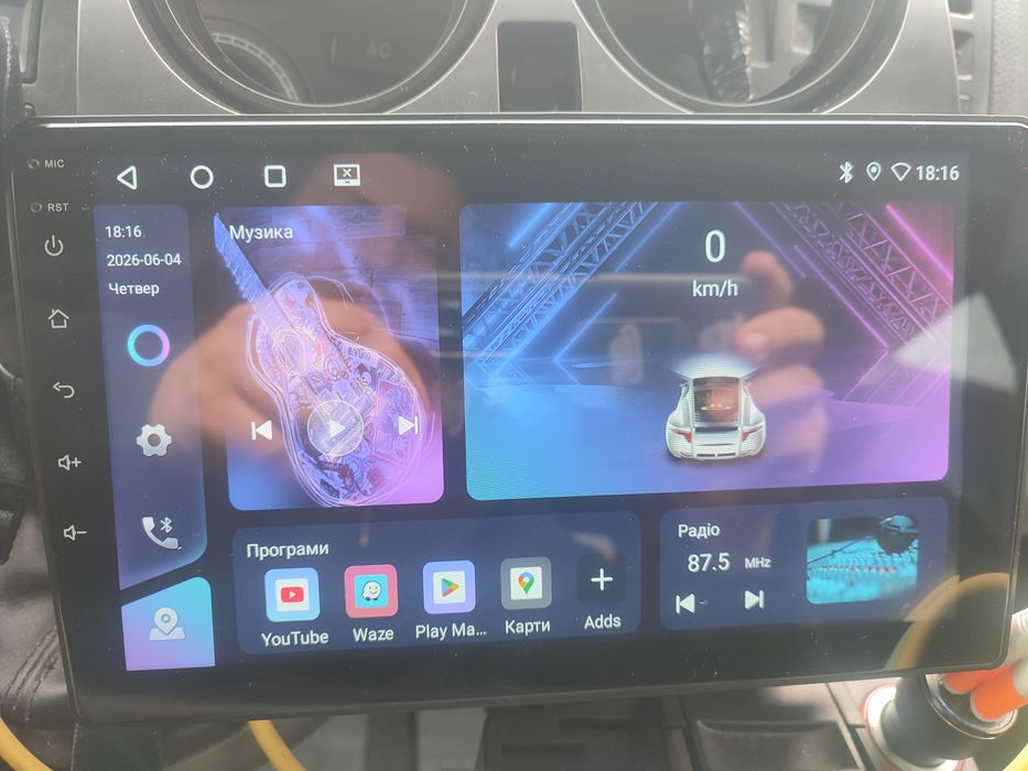 автомагнітола android 4/64 gb nissan qashqai 2006-2016