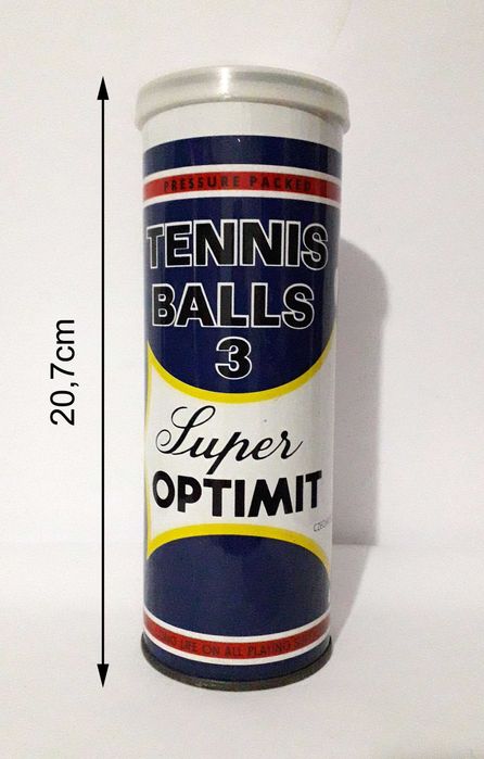 Set de 3 bolas de ténis Super Optimit em caixa - Vintage
