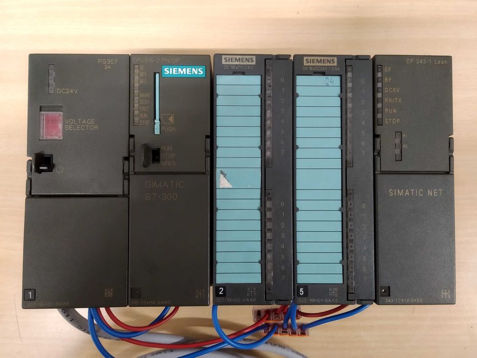 Sterownik Siemens S7 300 CPU315 2PN/DP - cały zestaw.