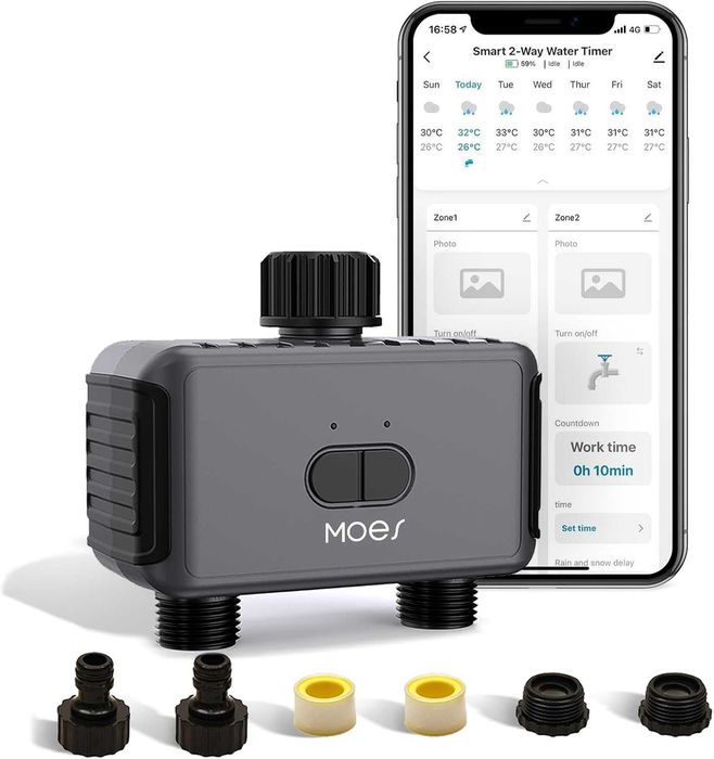 MOES Inteligentny system nawadniania TUYA 3/4" Bluetooth timer zawór