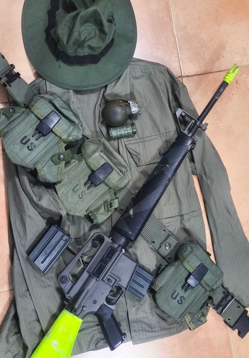 Airsoft M16 TM e Farda e acessórios vietnam Reencenação