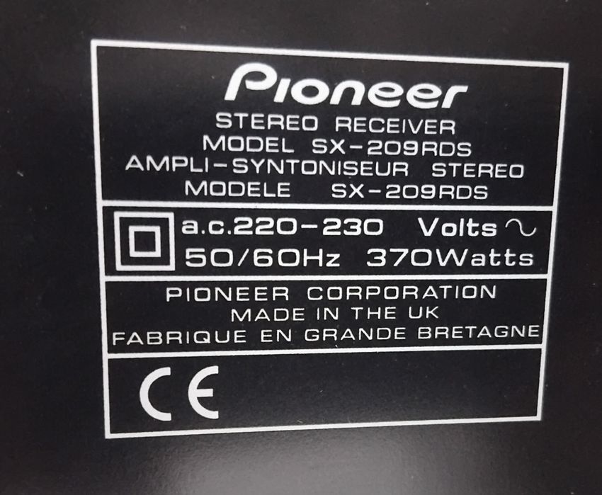 PIONEER amplificador SX-209RDS