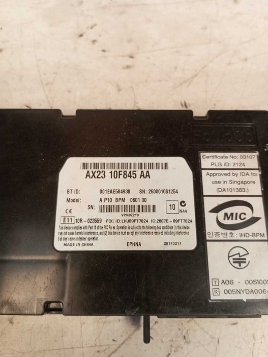 Módulo Centralina de Controlo Bluetooth Jaguar XF / Land Rover (AX2310F845AA)