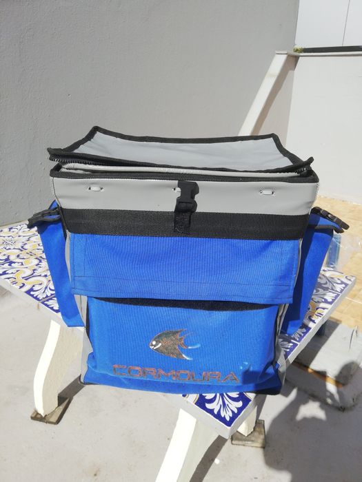 Mochila de pesca com saco p/peixe