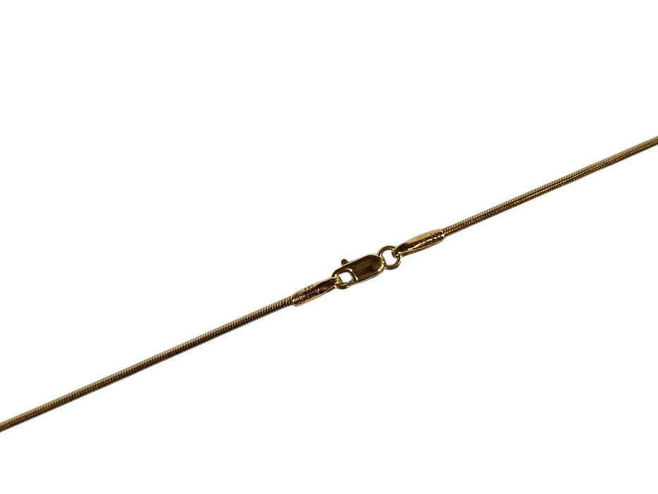 Niesamowity złoty naszyjnik z onyksem 585 - 44cm - 17,50g