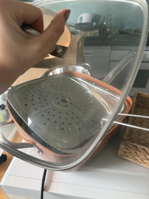 Panela grande c/ cesto para fritura