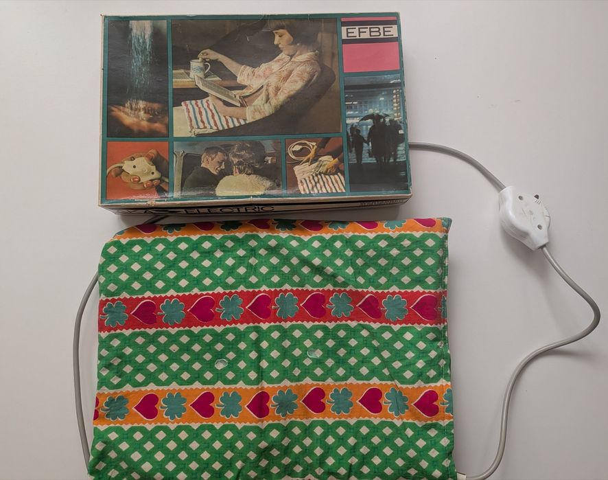 Vintage poduszka elektryczna EFBE | NRD | Oryginalne pudełko | PRL / Rekwizyt