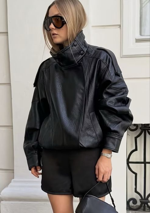 Бомбер в стилі Zara чорний