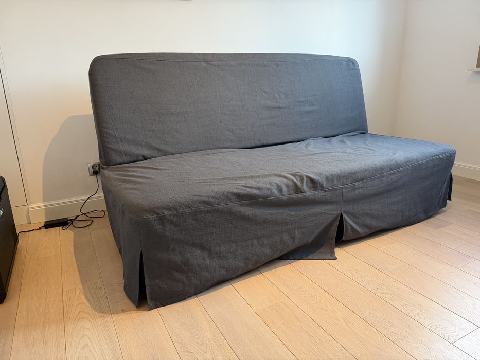 IKEA NYHAMN sofa rozkładana 3-os. 140x200 + pojemnik | bdb stan