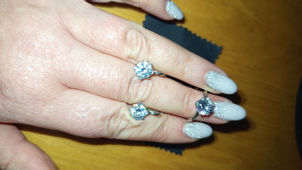 Срібний набір (сережки, каблучка)