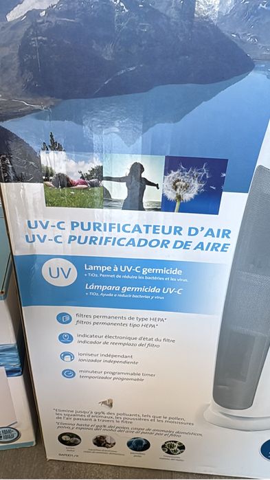 Pack Bionaire Novo: Purificador de Ar UV-C HEPA + Humidificador Digital Ultrassónico (Selados)