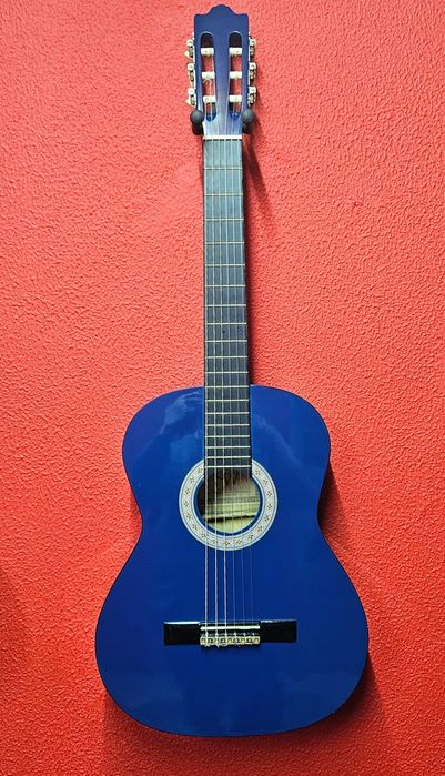 Guitarra Clássica / Acústica GW Greenwich ST (Tam. 4/4) Azul - Como Nova