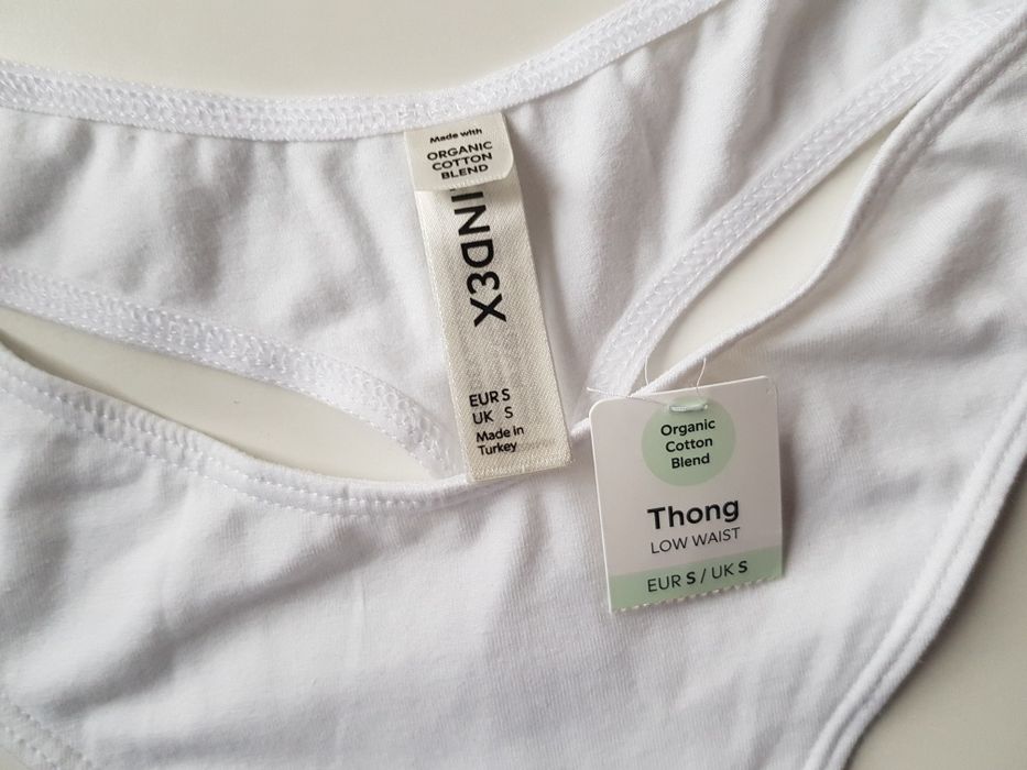 Lindex nowe bawełniane stringi S