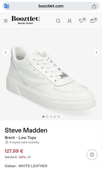 Steve Madden Кросівки шкіряні 43р кроси шкіра білі