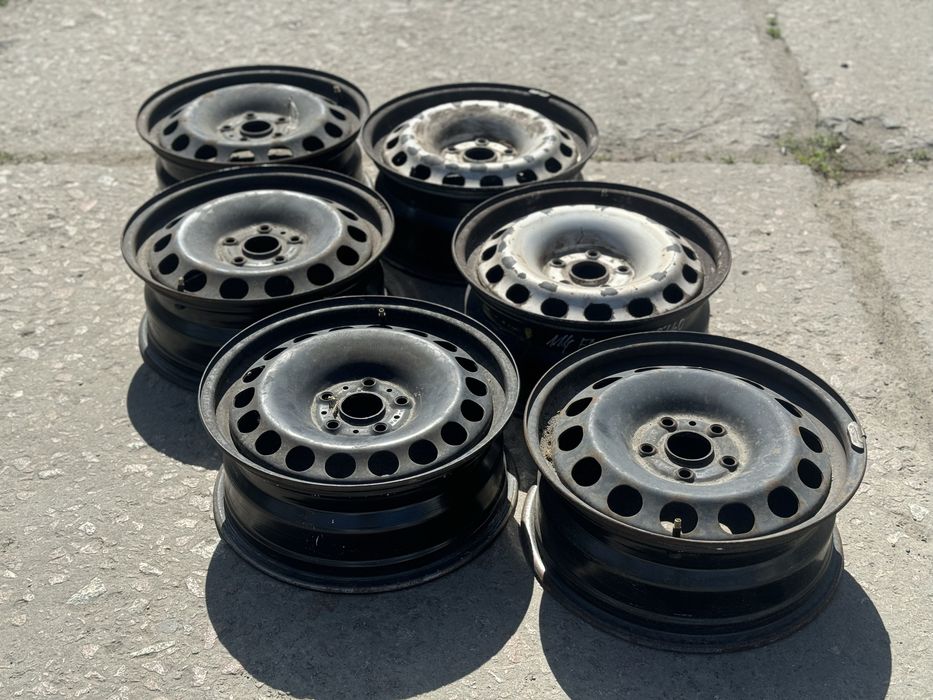 Диски металеві Audi R16 бляшанки р16 passat skoda golf seat колеса