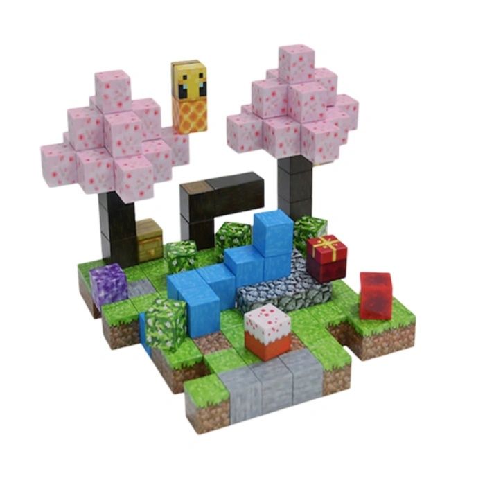 Магнітний конструктор Minecraft "Цвітіння сакури" на 128 блоків