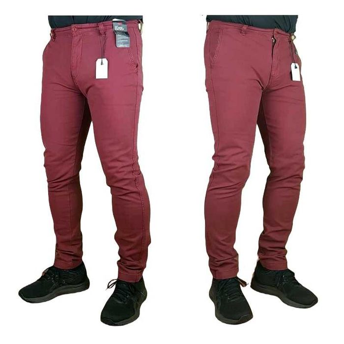 Męskie spodnie Levi's -XX Chino Slim Taper Stretch bordo Levis W34/L34
