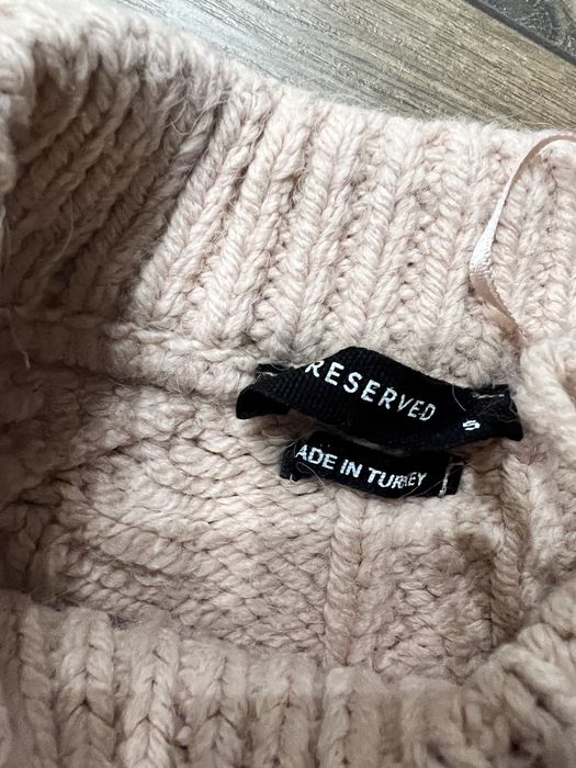 Reserved Zara sweter z frędzlami pudrowy róż must have S 199zl!