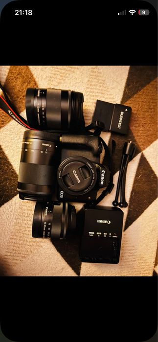 Canon m50 zestaw z obiektywami