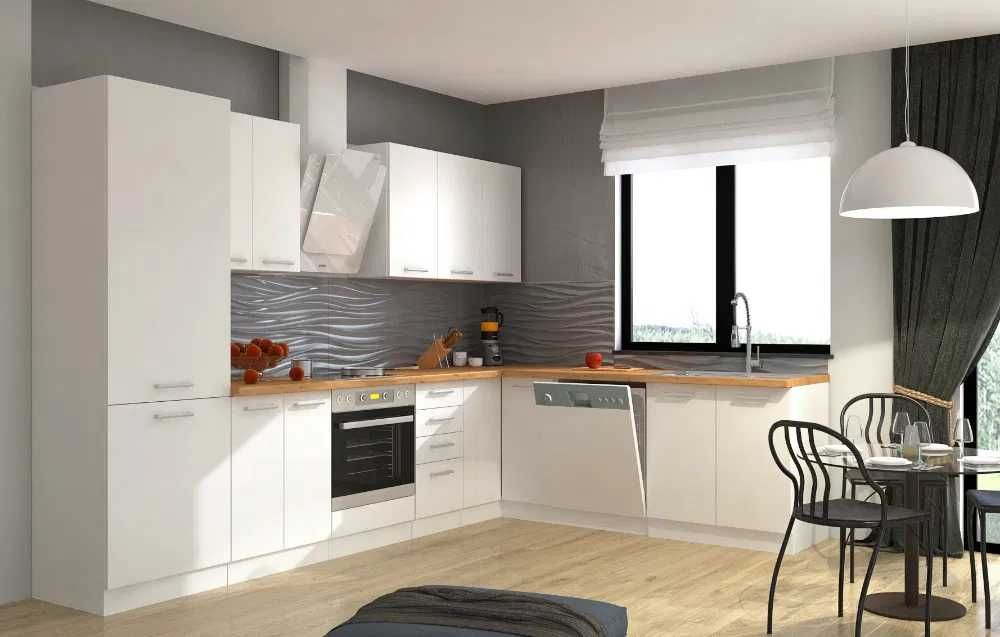 Meble kuchenne WHITE MAT zestaw mebli modułowych