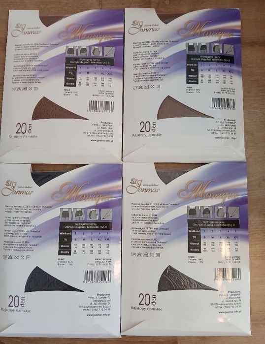 Rajstopy laycra 20 DEN roz. XXL-5 (4 pary) (19A)