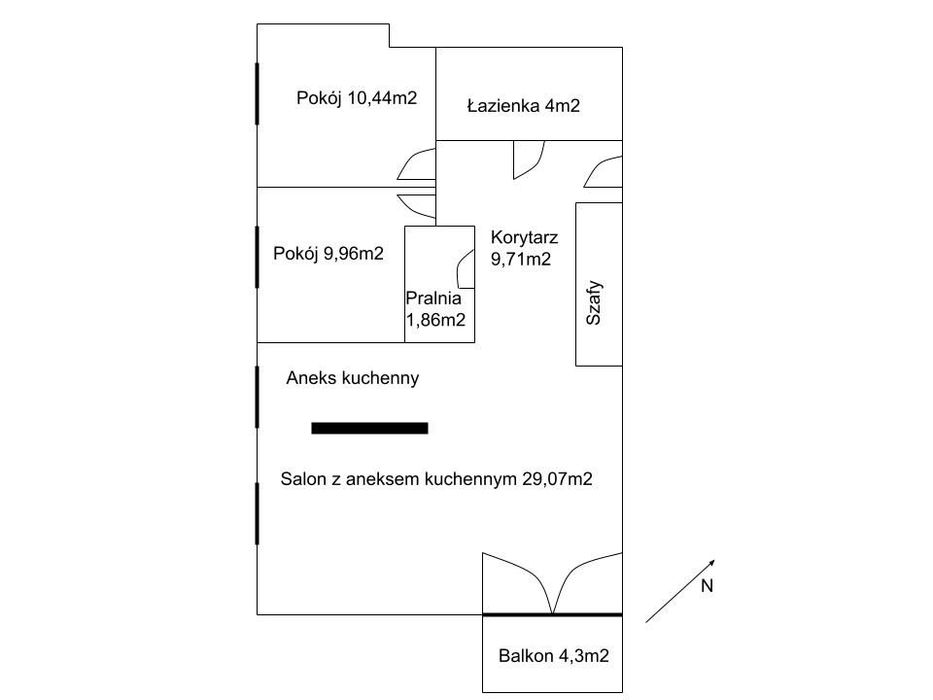 3 pok / 65 m² / narożne / klimatyzacja / garaż przy kolumnie + komórka