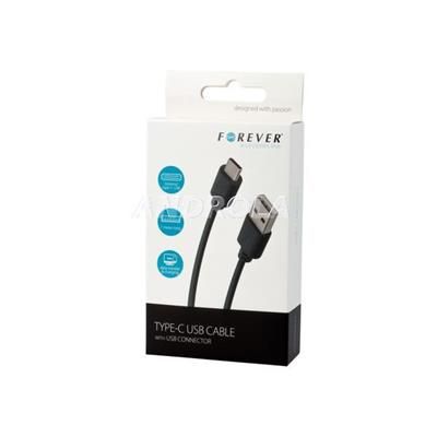 Kabel USB USB-C typ C czarny 110cm Forever