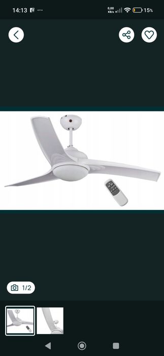 Wentylator sufitowy lampa