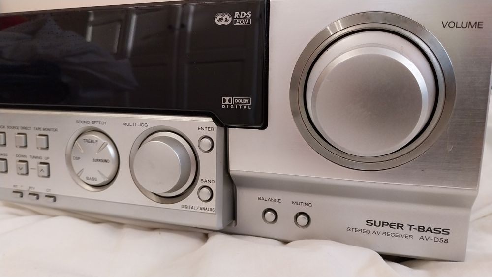 Amplituner 5.1 Aiwa AV-D58 z pilotem Srebrny (JEDYNY TAKI)