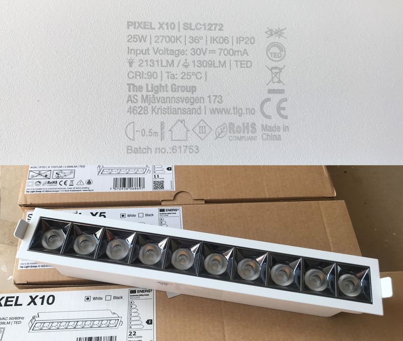 lampa LED skandynawska SLC PIXEL 10x, 25W
