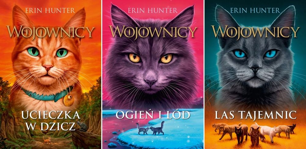 Wojownicy Erin Hunter tomy 1-3 Zestaw/ pierwsza seria