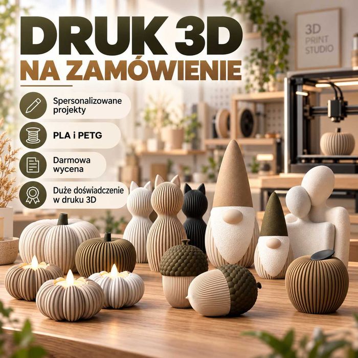 Druk 3D na zamówienie! Gadgety, dekoracje i części na wymiar. NAPISZ TERAZ – DARMOWA WYCENA!