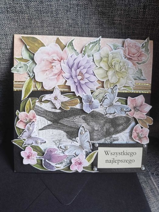 Kartka urodzinowa dla kobiety kwiaty